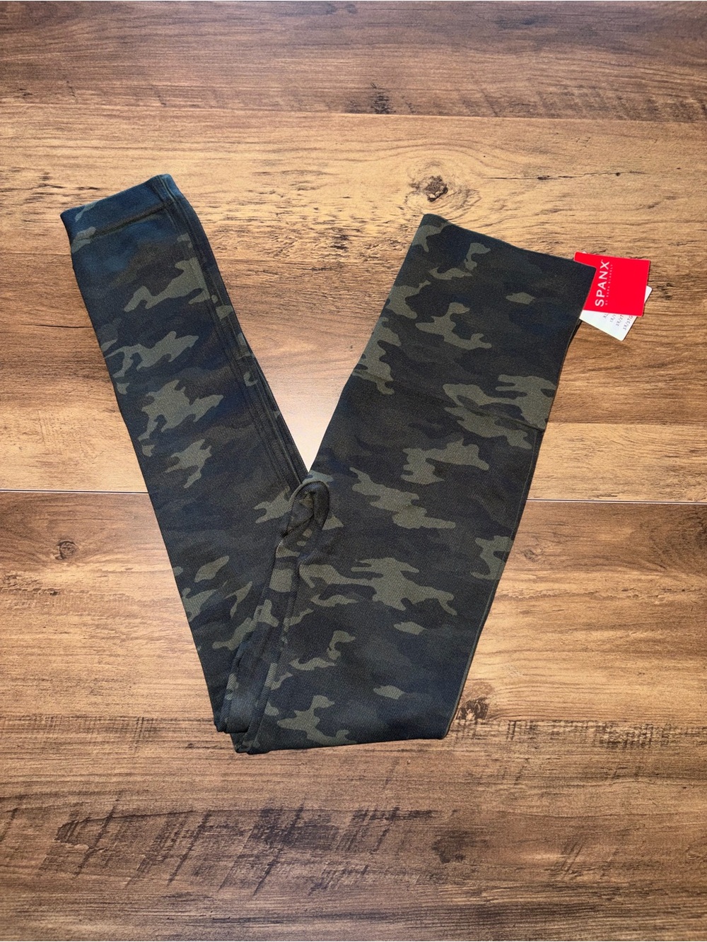 SPANX Kids Camouflage Leggings in Olive Green and Black
